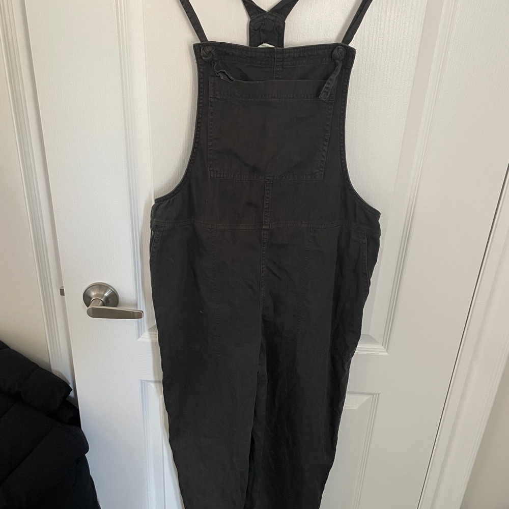 Women's Black Denim Overalls